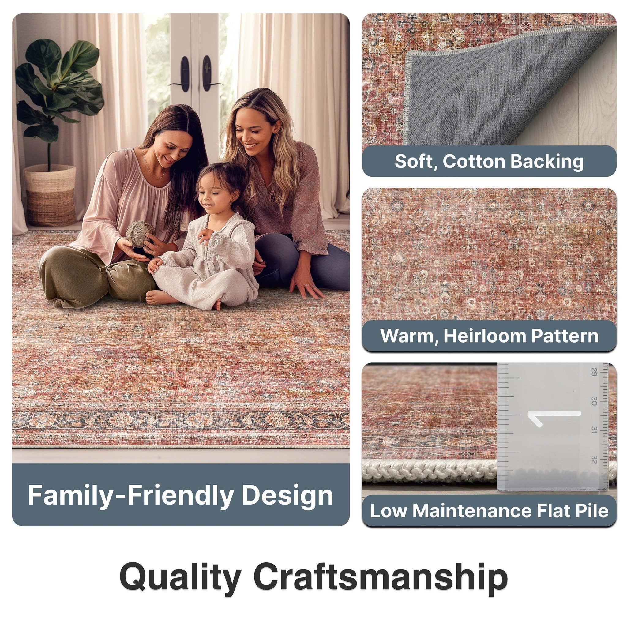 Delphine Vintage Persian Oriental Flat-Weave Rug、mySite、gigharbornorthrealestate