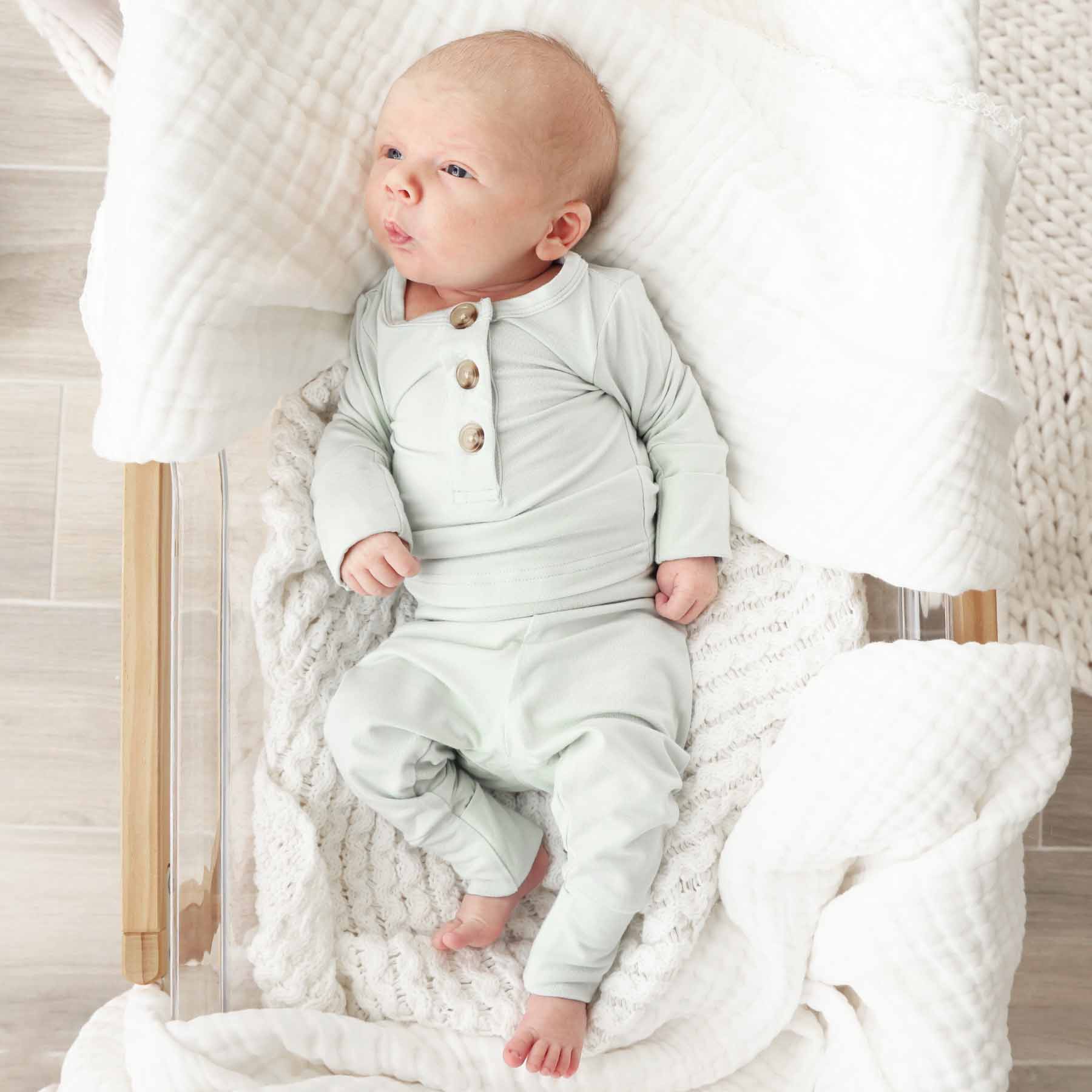  2pc Bamboo Button Top & Bottom | Pistachio、mySite、layawaytickets