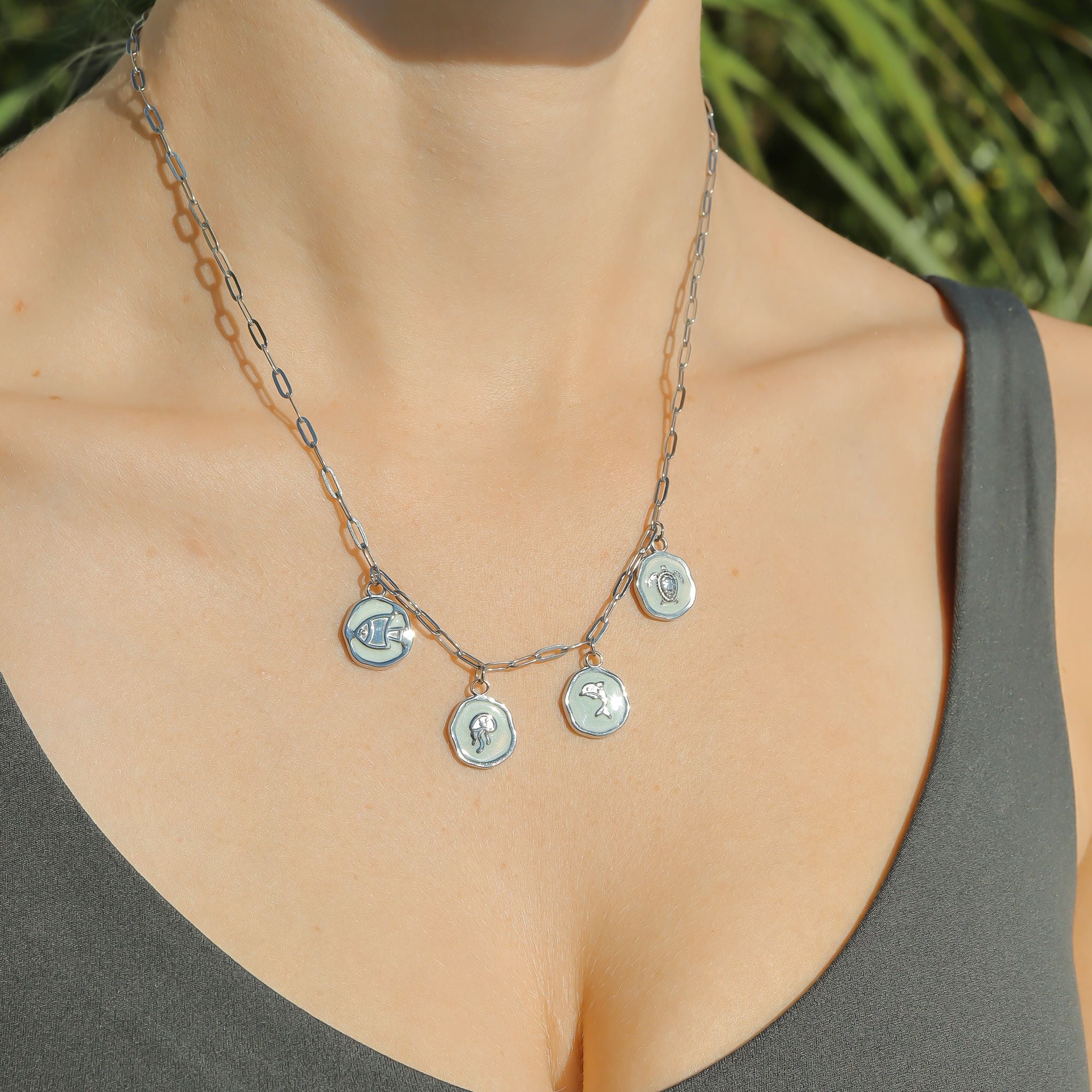 18K Gold PVD Sea Life Epoxy Charm Set / BND0063、mySite、dreamappss