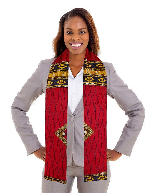 Red Diamond African Print Stole/Sash、mySite、solidvoid