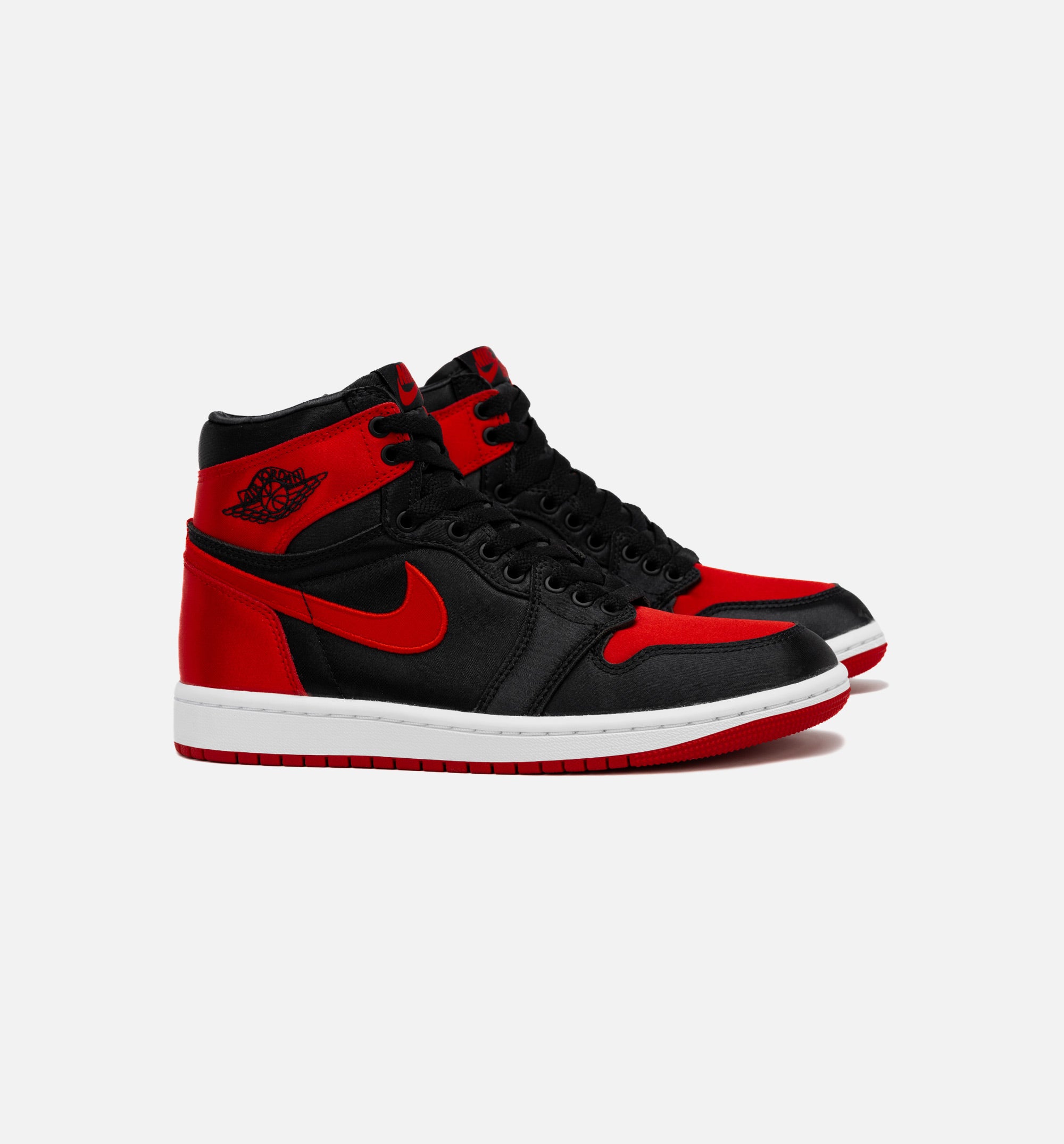 Air Jordan 1 Retro Hi OG Satin Bred Womens Lifestyle Shoe - Black/Red、mySite、dreamappss