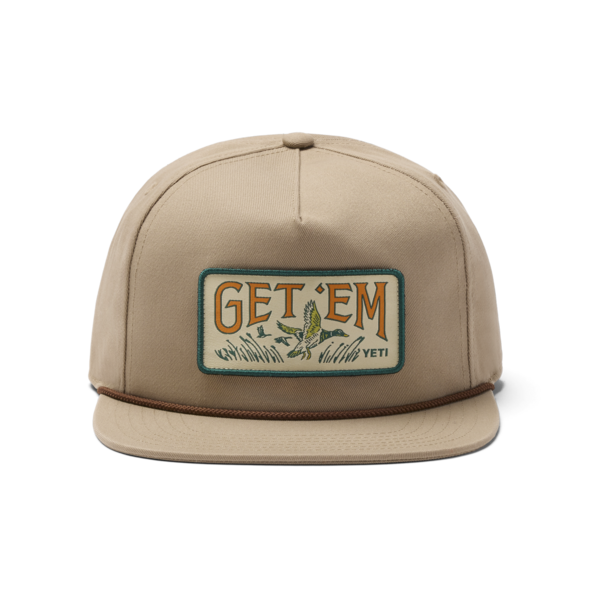 YETI Get 'Em Flat Brim Snapback Hat - Taupe、mySite、noshort
