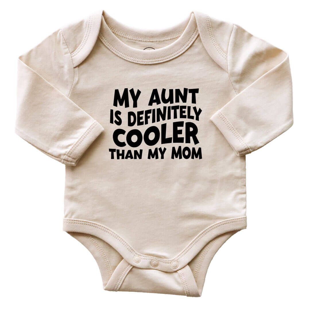  My Aunt's Cooler Long Sleeve Graphic Bodysuit | Natural、mySite、layawaytickets