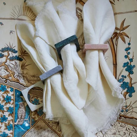  Marble Modernist Napkin Rings - Set of 2、mySite、elrpsem3k