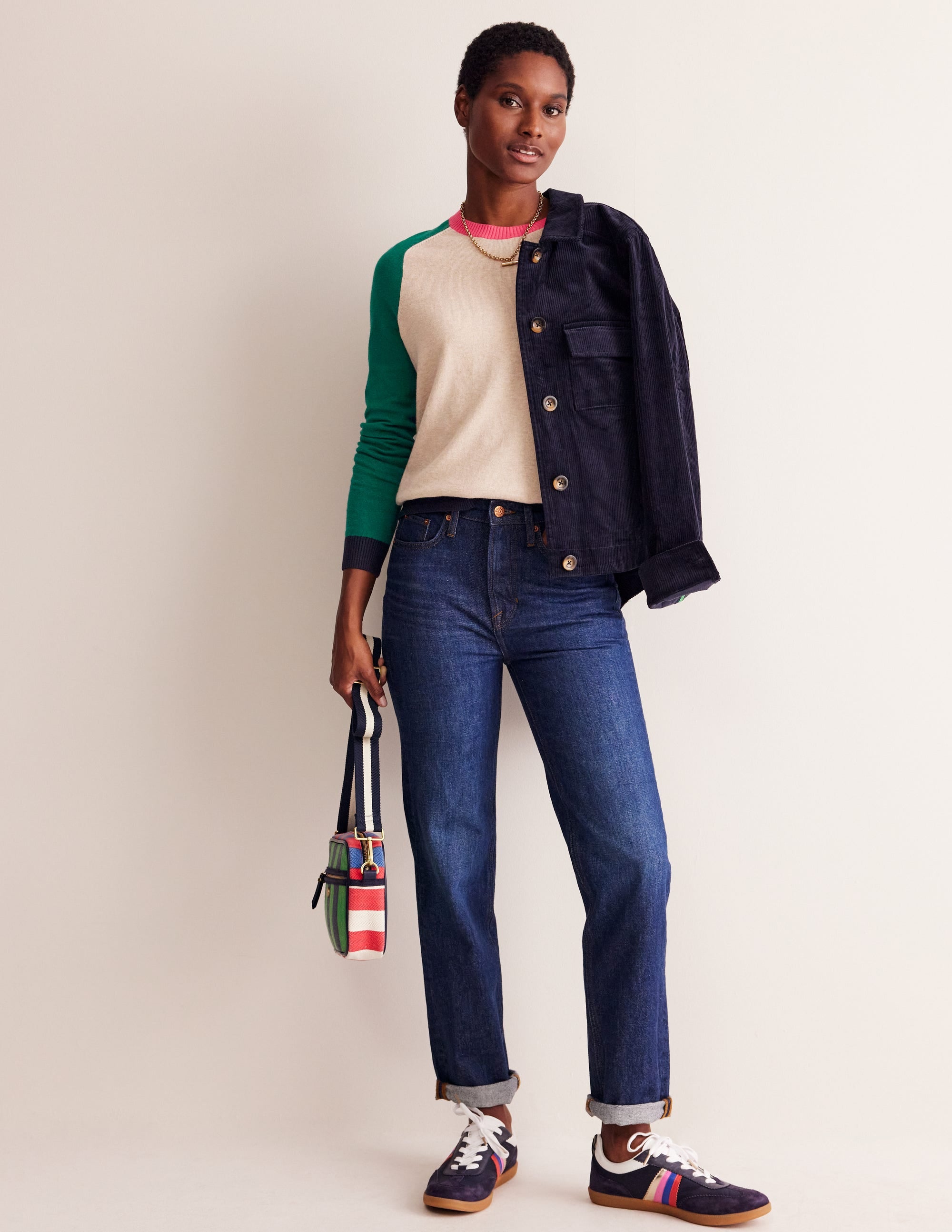  Meg Saddle Sleeve Jumper-Chinchilla, Colourblock、mySite、ashleygrahame