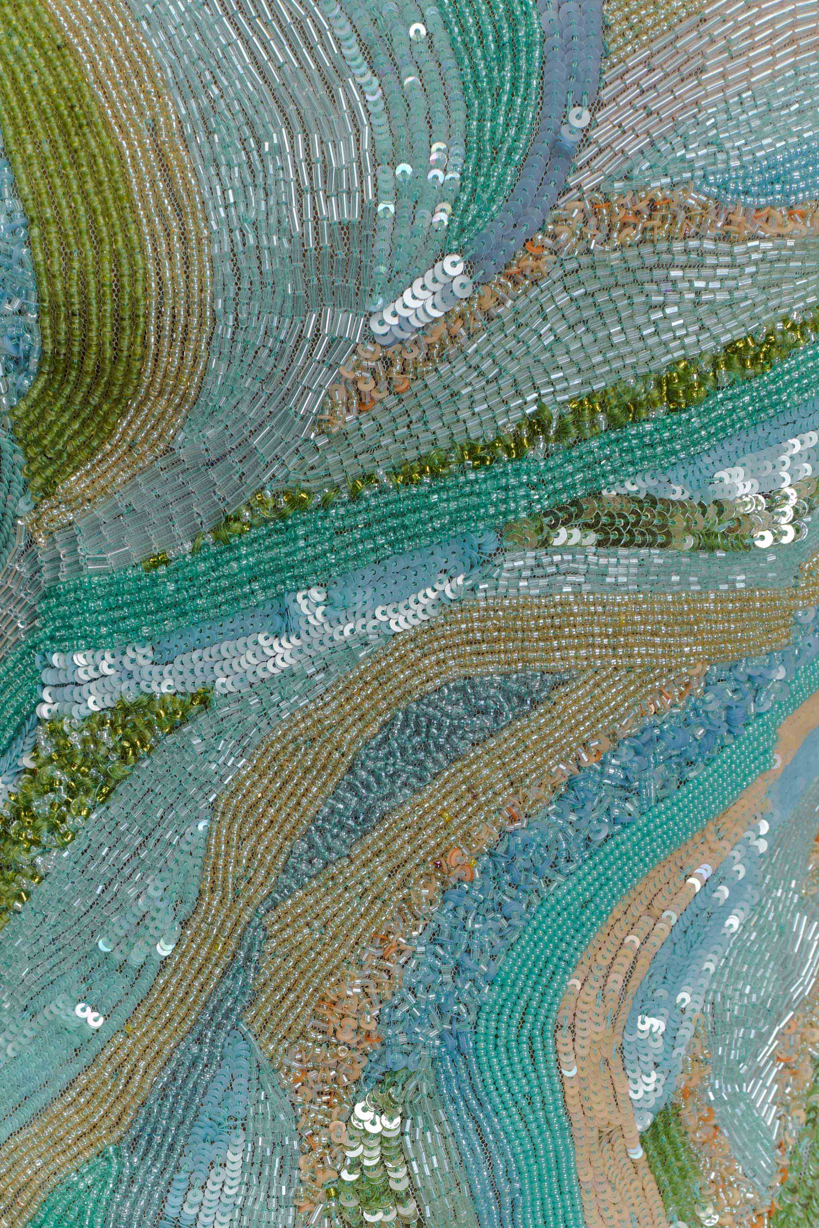 Eloise Hand Beaded Mini Dress - Blue Swirl Print、mySite、solidvoid