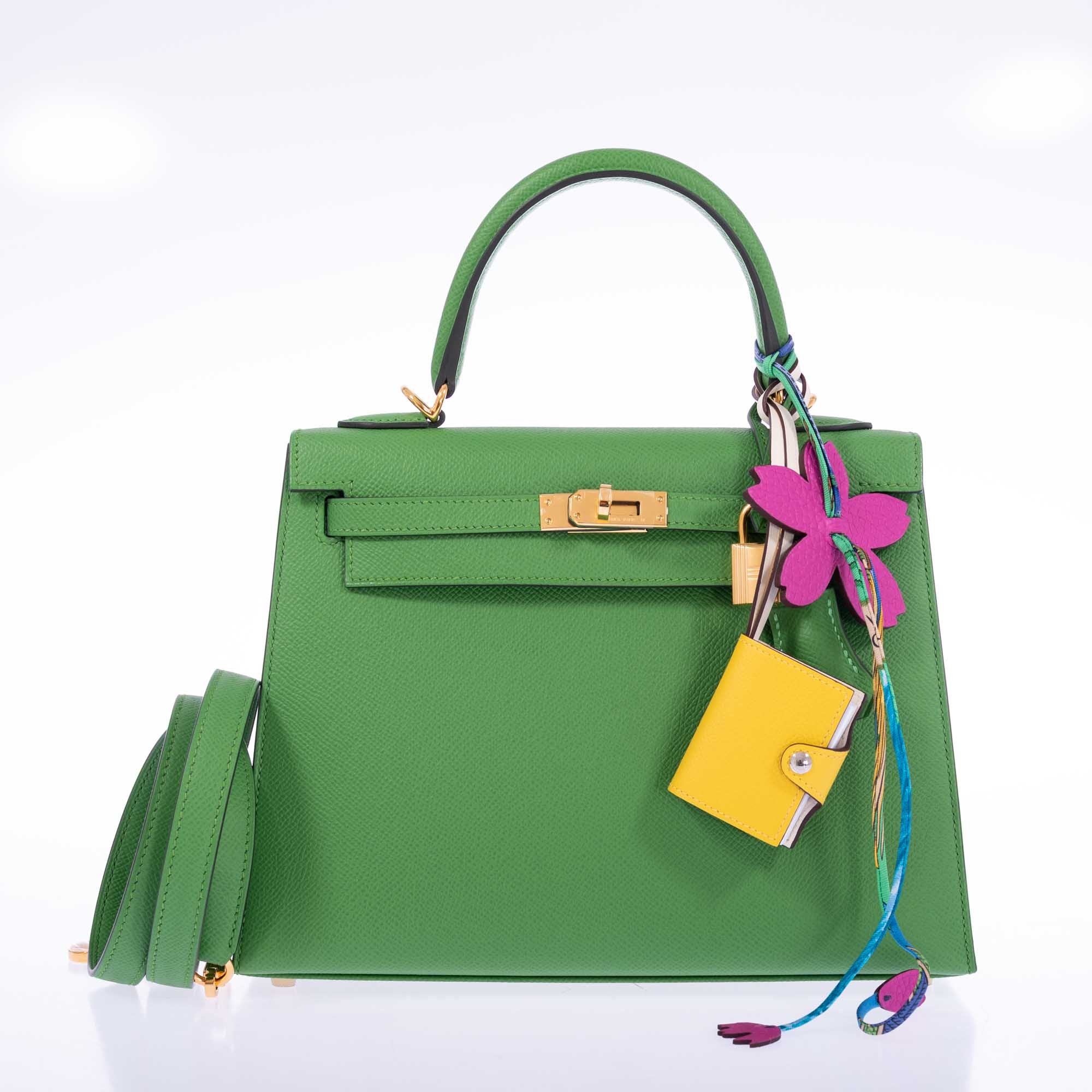 Hermès Kelly 25 Sellier Vert Yucca Epsom Gold Hardware、mySite、garminoutage.com