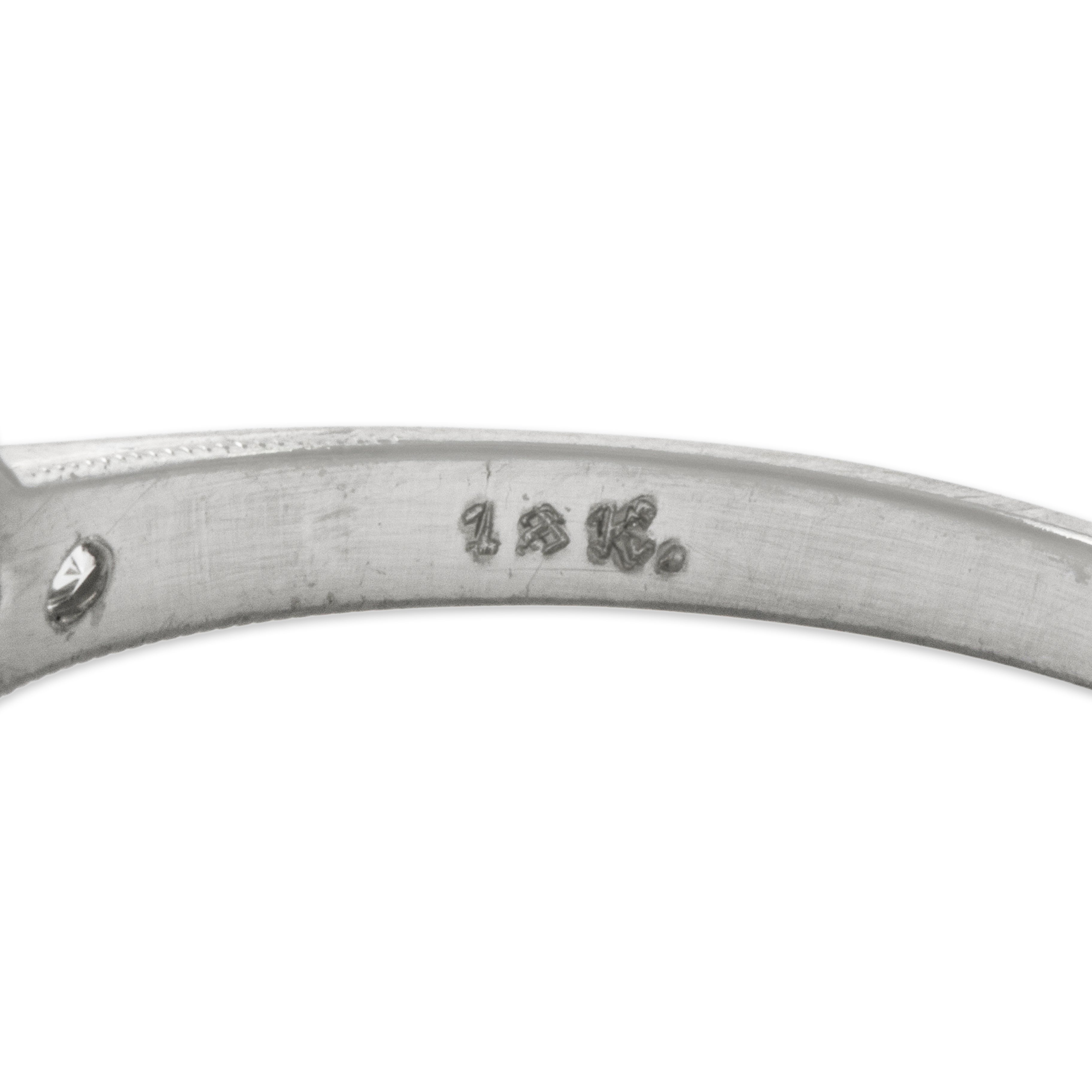 Antique Art Deco Platinum .738cttw Diamond Milgrain Ring 6.50、mySite、hinf8tx79