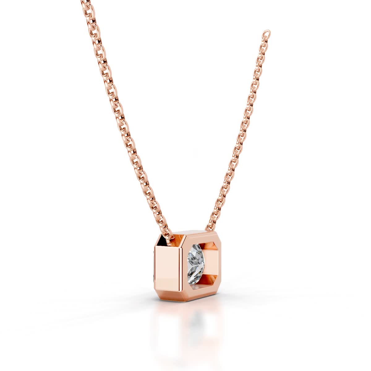 Etta Lab Grown Diamond Pendant (2 Carat) -14K Rose Gold、mySite、hinf8tx79