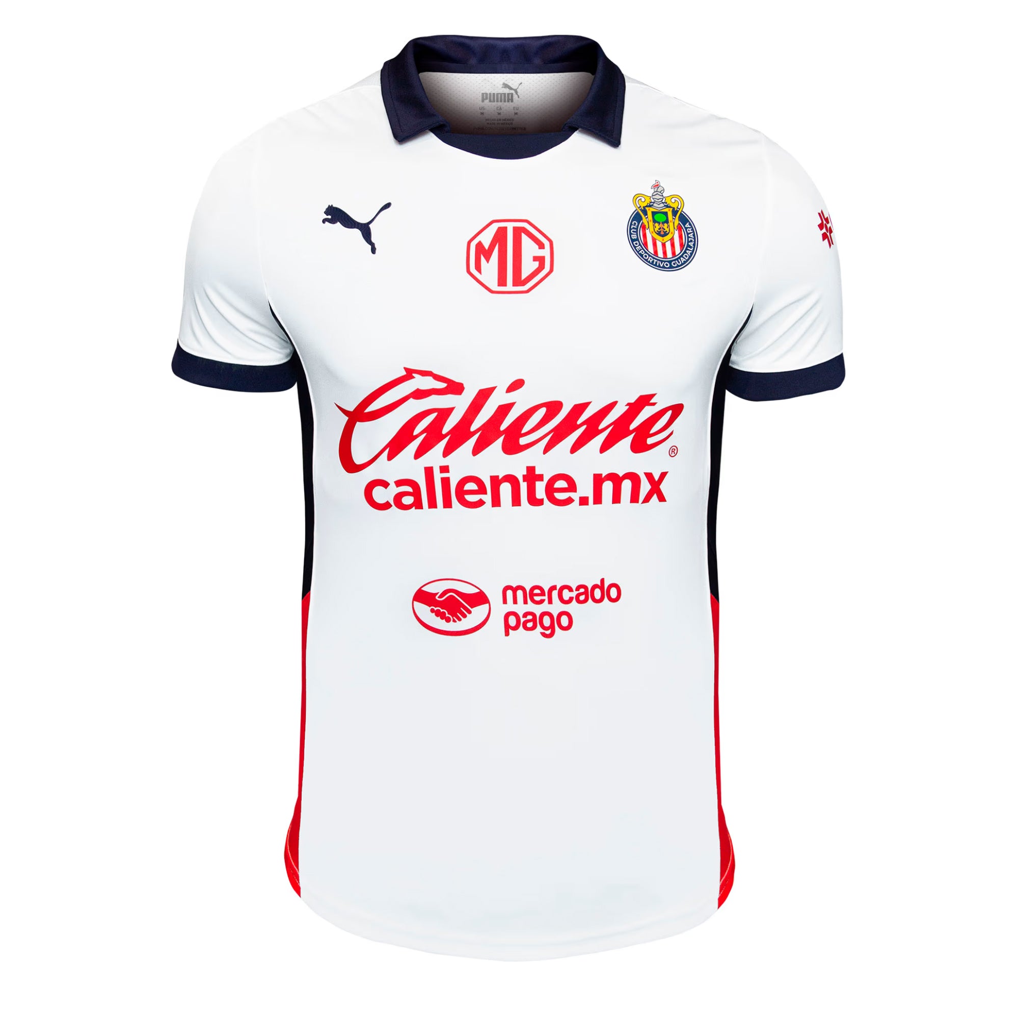 PUMA Men's Chivas De Guadalajara 2024/25 Authentic Away Jersey White/Red、mySite、noshort