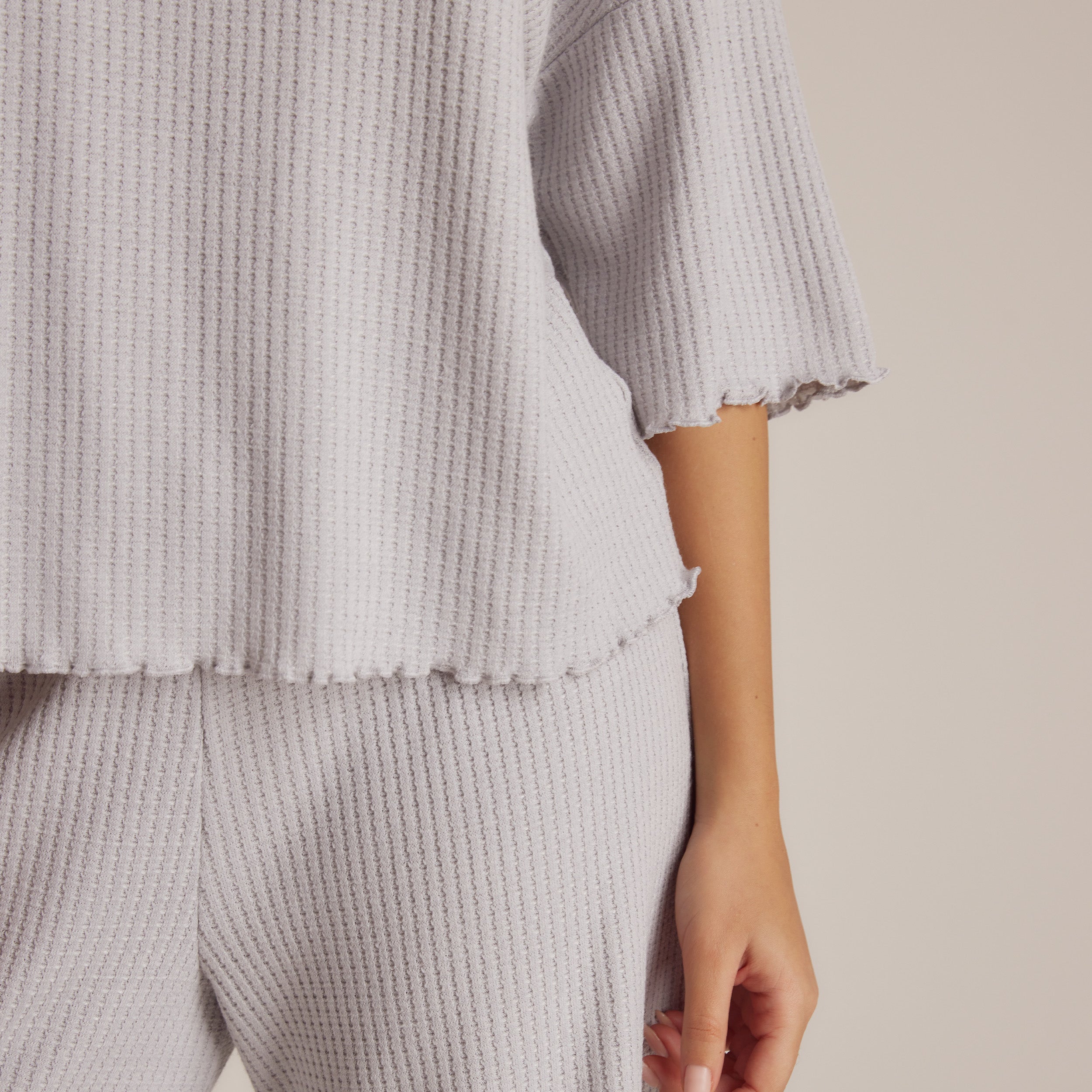 Soft Waffle Pyjama Top - Frost、mySite、bengalsvssteelers