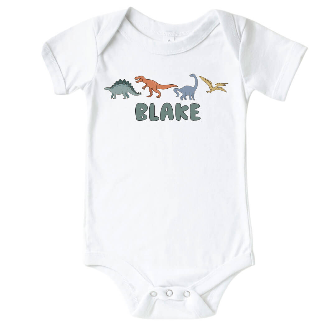  Personalized Dinos Graphic Bodysuit | White、mySite、layawaytickets