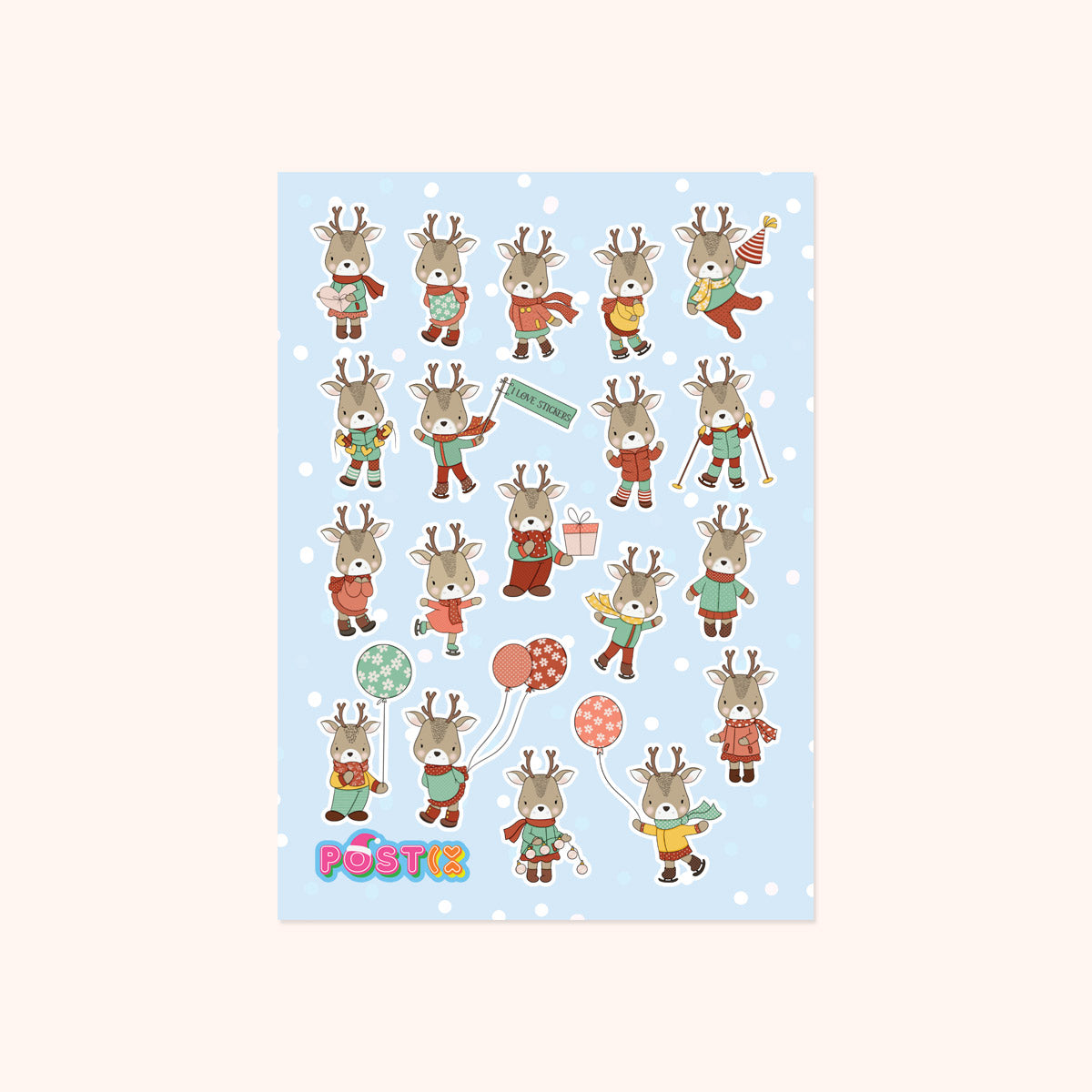  Oh Deer It's Christmas Sticker Sheet、mySite、ghnorth