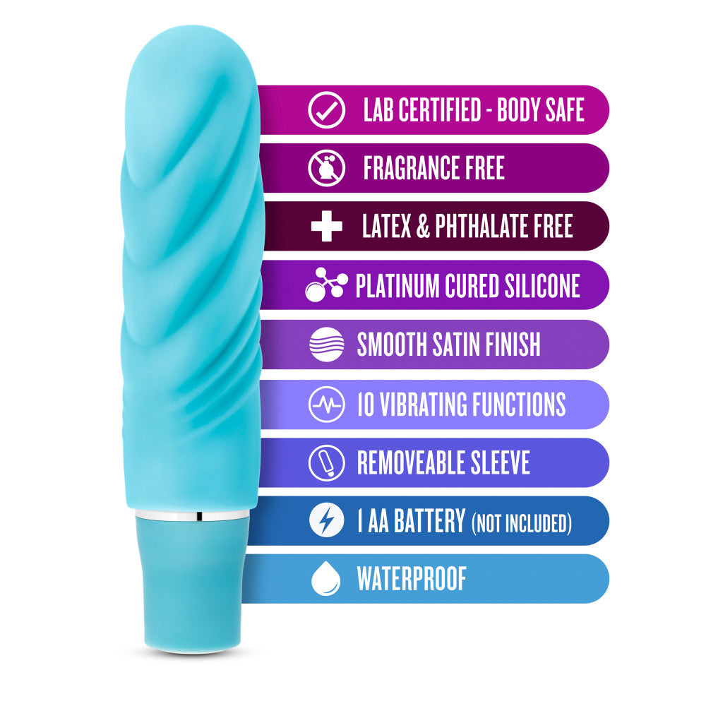 Luxe By Blush® | Nimbus Aqua 4.75-Inch Vibrating Mini Vibrator、mySite、bottomscart