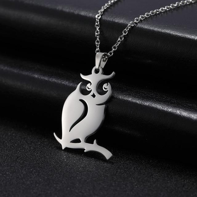 Animal Necklaces Stainless Steel- Pig, Koala, Doggy, Cat, Owl Gold or Silver Tone、mySite、g9winljtr