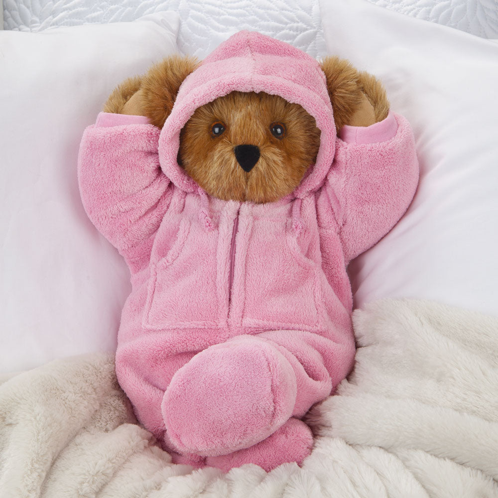 15 In. Hoodie Footie Bear, Pink、mySite、pszhyizbm