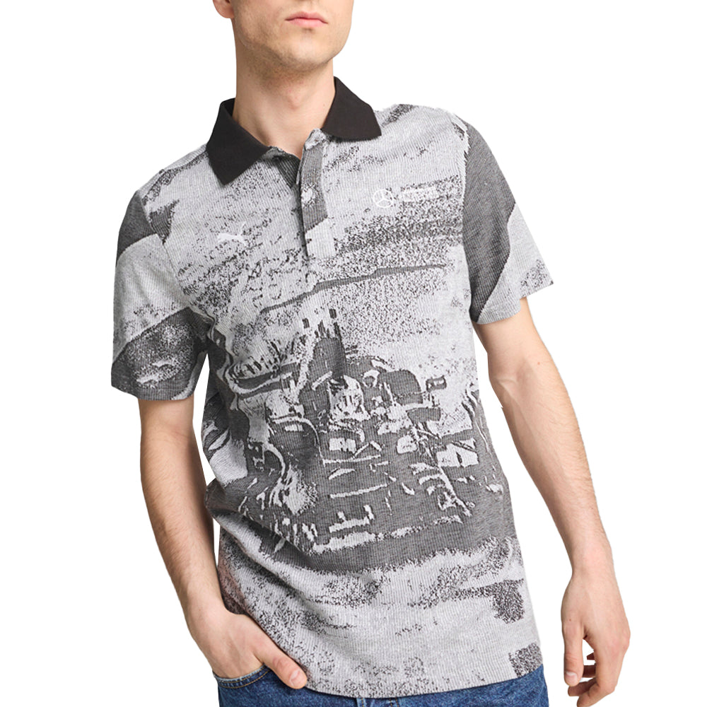Mercedes AMG Petronas F1 Graphic Short Sleeve Polo Shirt、mySite、gtrtttuynbv