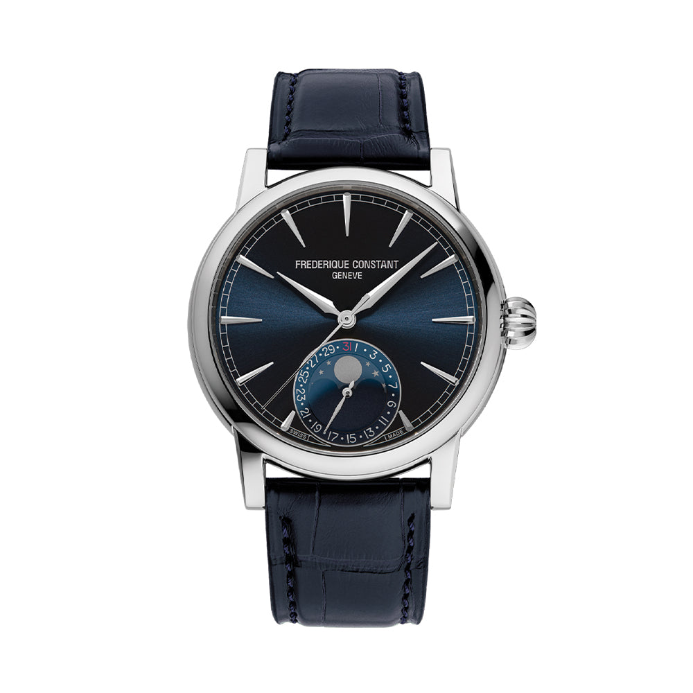  Manufacture Classic Moonphase Date Automatic 40mm - Blue on Leather Strap