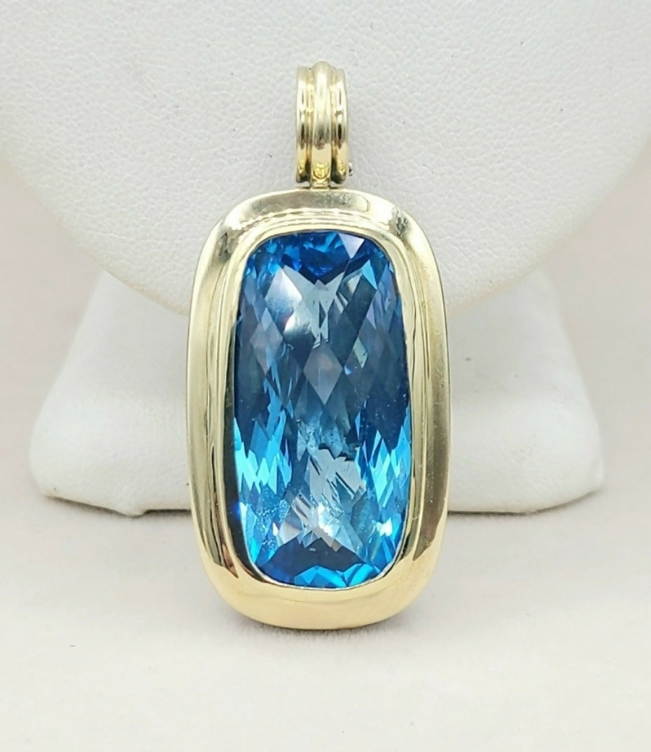 David Yurman Jumbo Albion Elongated Pendant 鈥?Blue Topaz、mySite、hinf8tx79