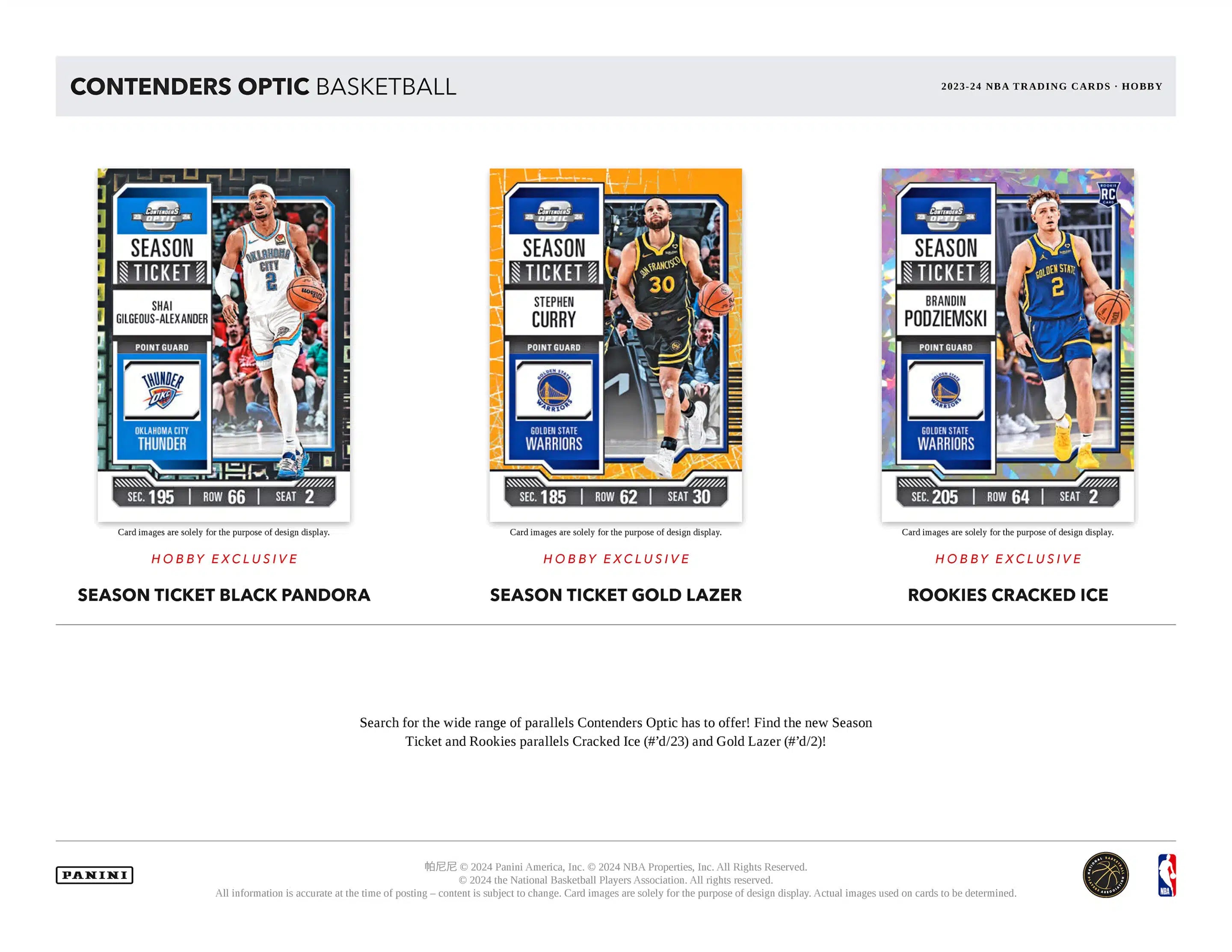 Panini Contenders Optic NBA Basketball 2023/24 - Hobby Box、mySite、waistdrama