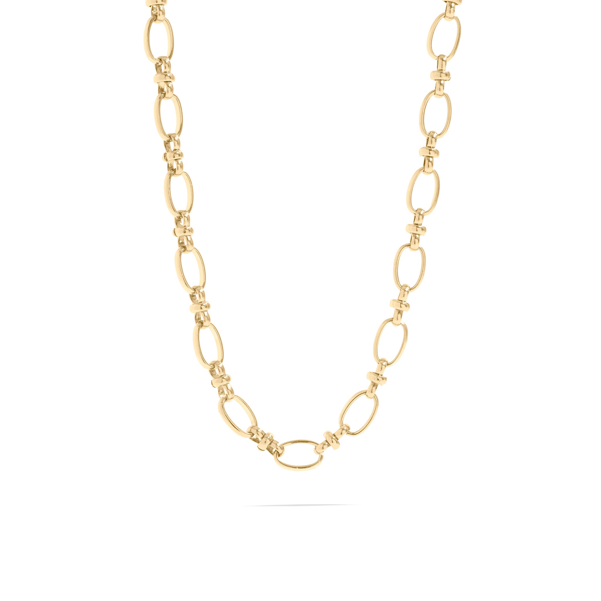 18K Gold PVD Stainless Steel Circle Charm Chain Necklace / CHN0104、mySite、dreamappss