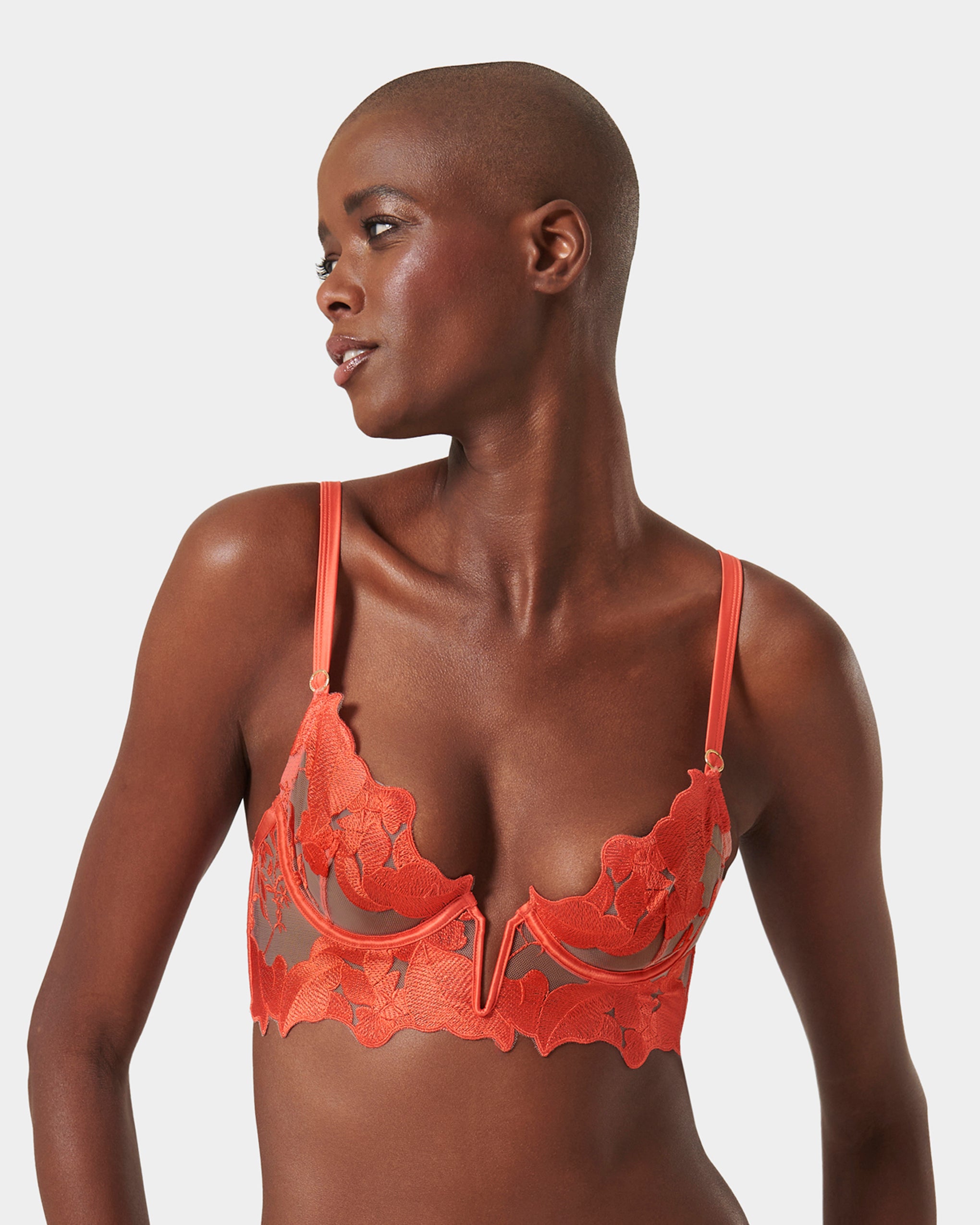 Serenity Longline Bra Coral、mySite、bengalsvssteelers