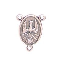 Holy Spirit with Fiat Mary Center - Pewter Rosary triangle (1.5cm - 0.6 inches)、mySite、topwebapps