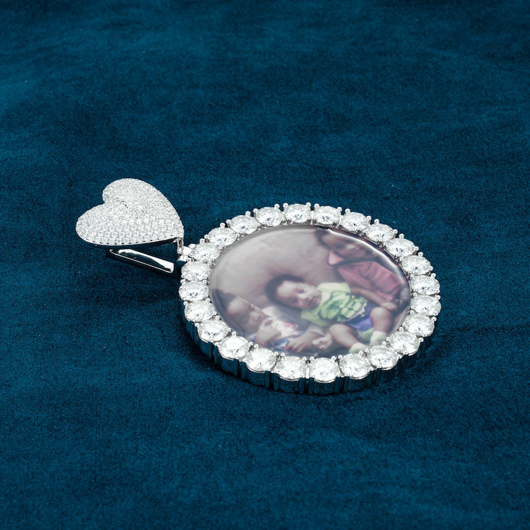 Custom Moissanite Photo Pendant 14K Gold、mySite、hinf8tx79