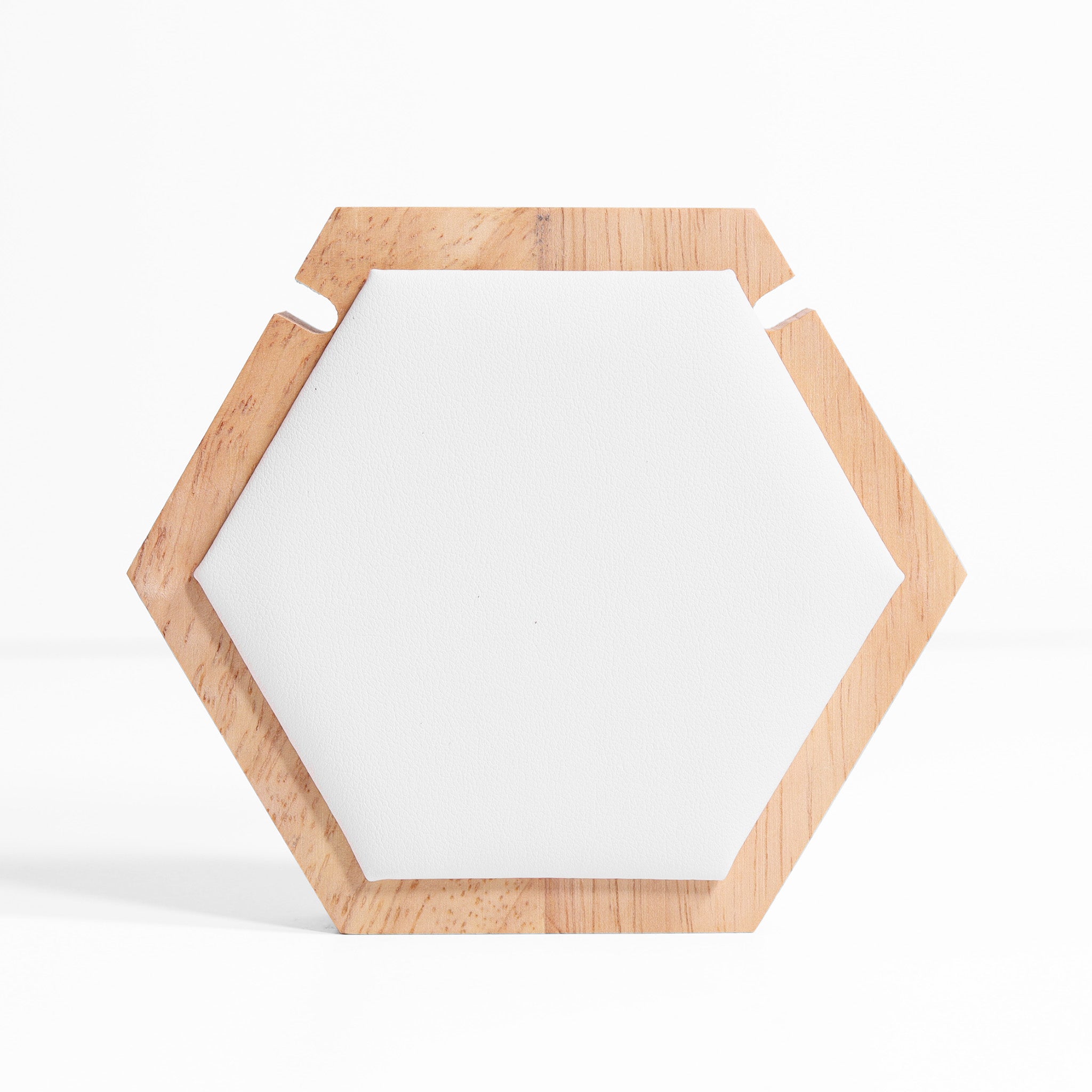 Natural Wood & Leather 1 Unit Hexagon Necklace Display / DSP0031、mySite、dreamappss