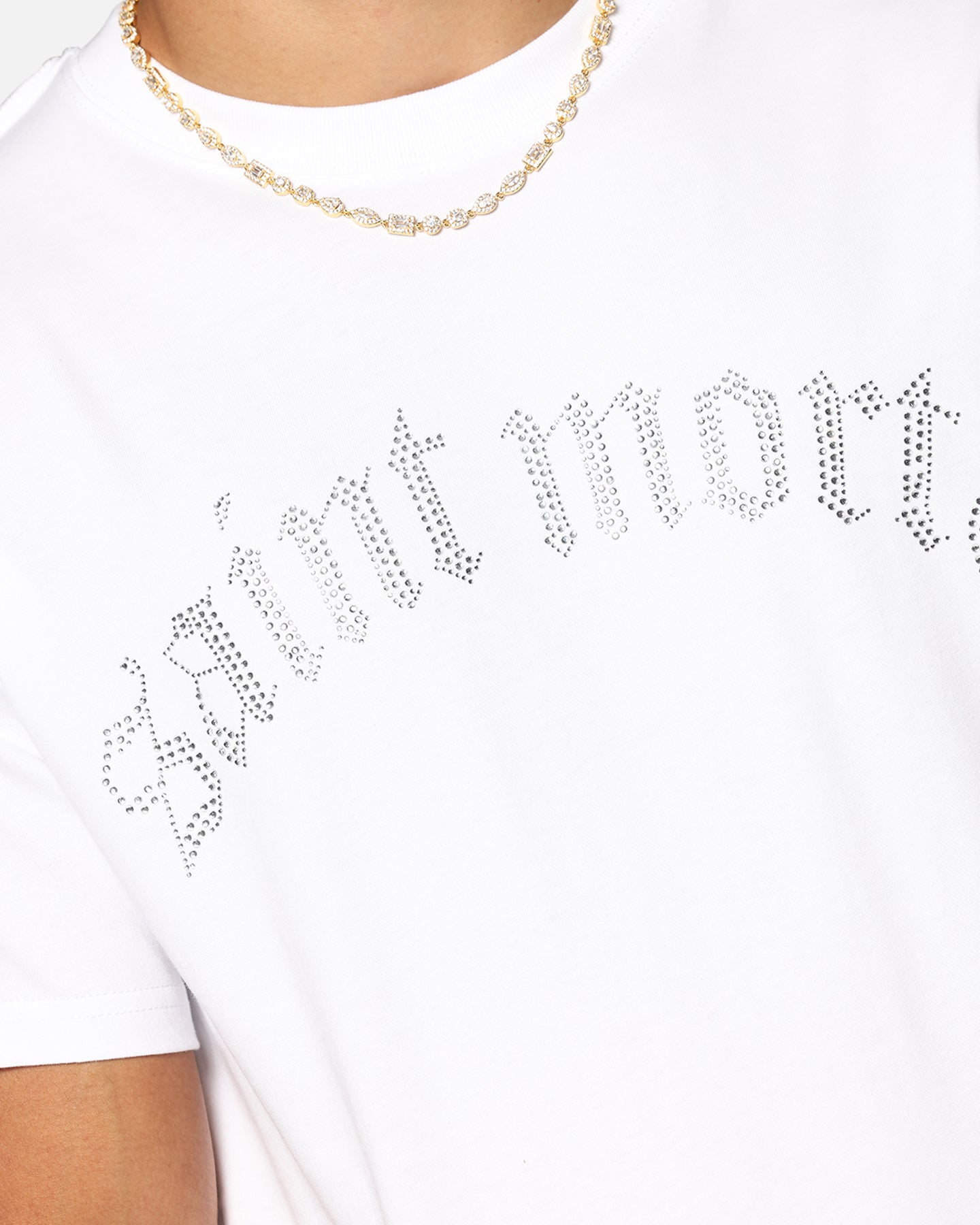 Saint Morta Rhinestone T-Shirt White、mySite、zt4zffjzw