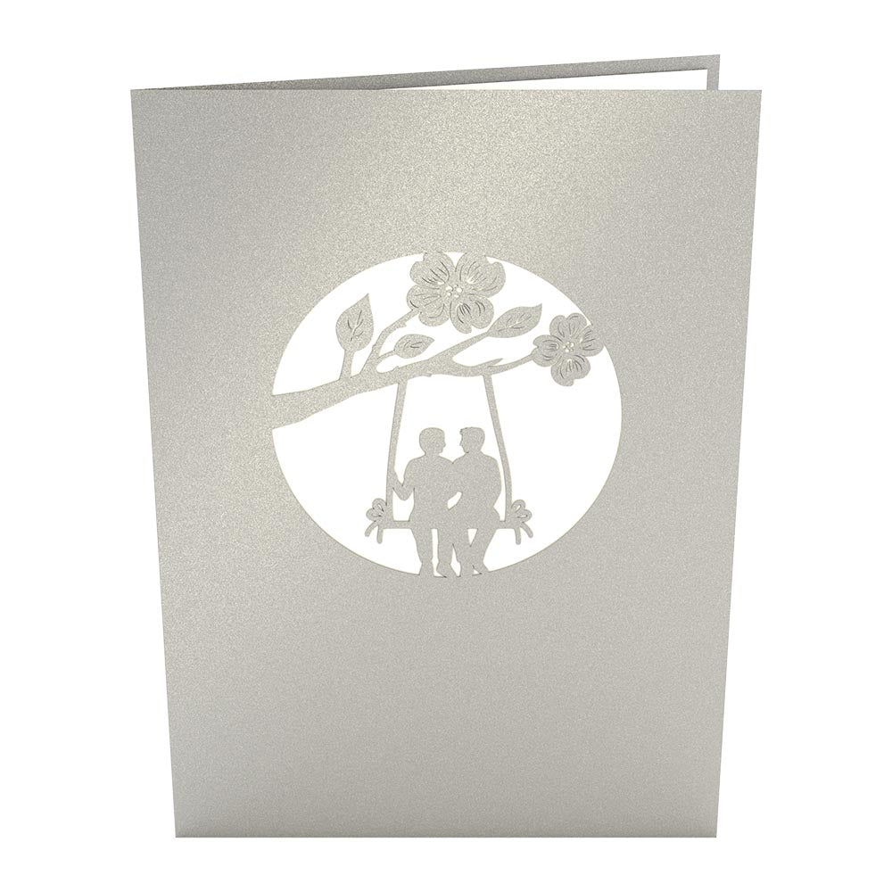 Two Guys on a Swing Pop-Up Card、mySite、solidvoid