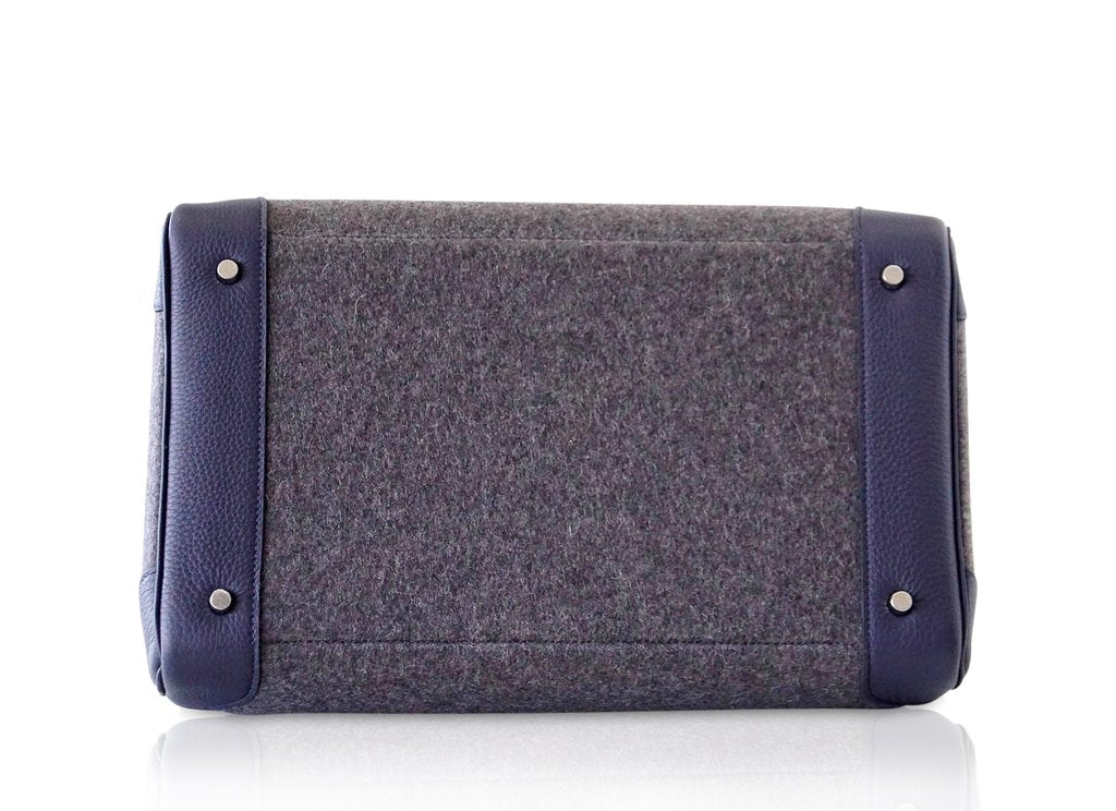 Hermès Birkin 40 HAC Gris Wool Blue Togo PHW Bag、mySite、garminoutage.com