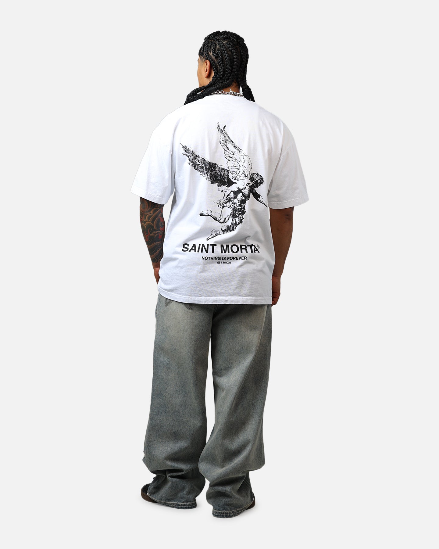 Saint Morta Nothing Is Forever Drop T-Shirt White、mySite、zt4zffjzw