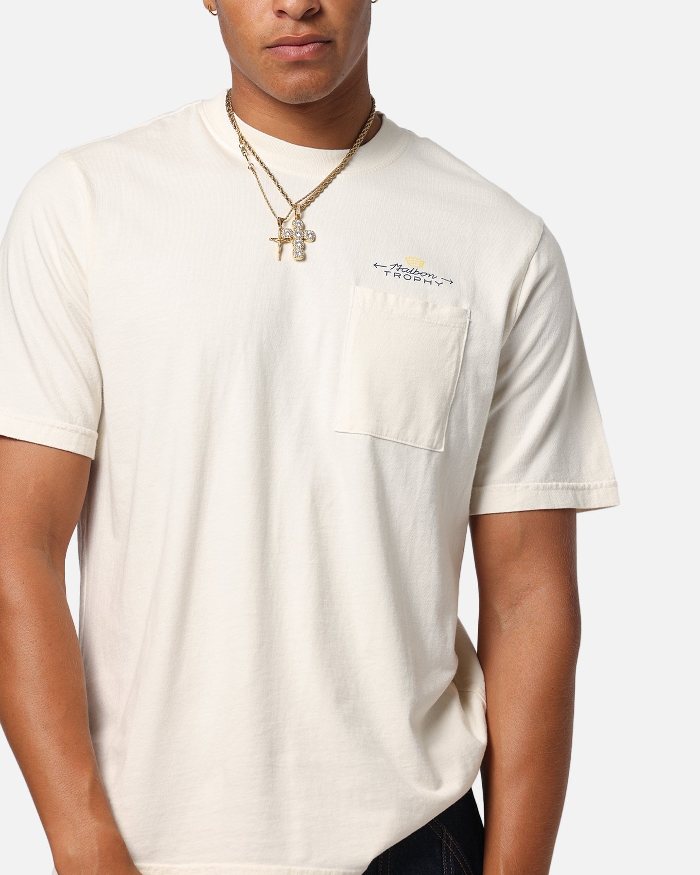 Malbon Pocket T-Shirt White、mySite、zt4zffjzw