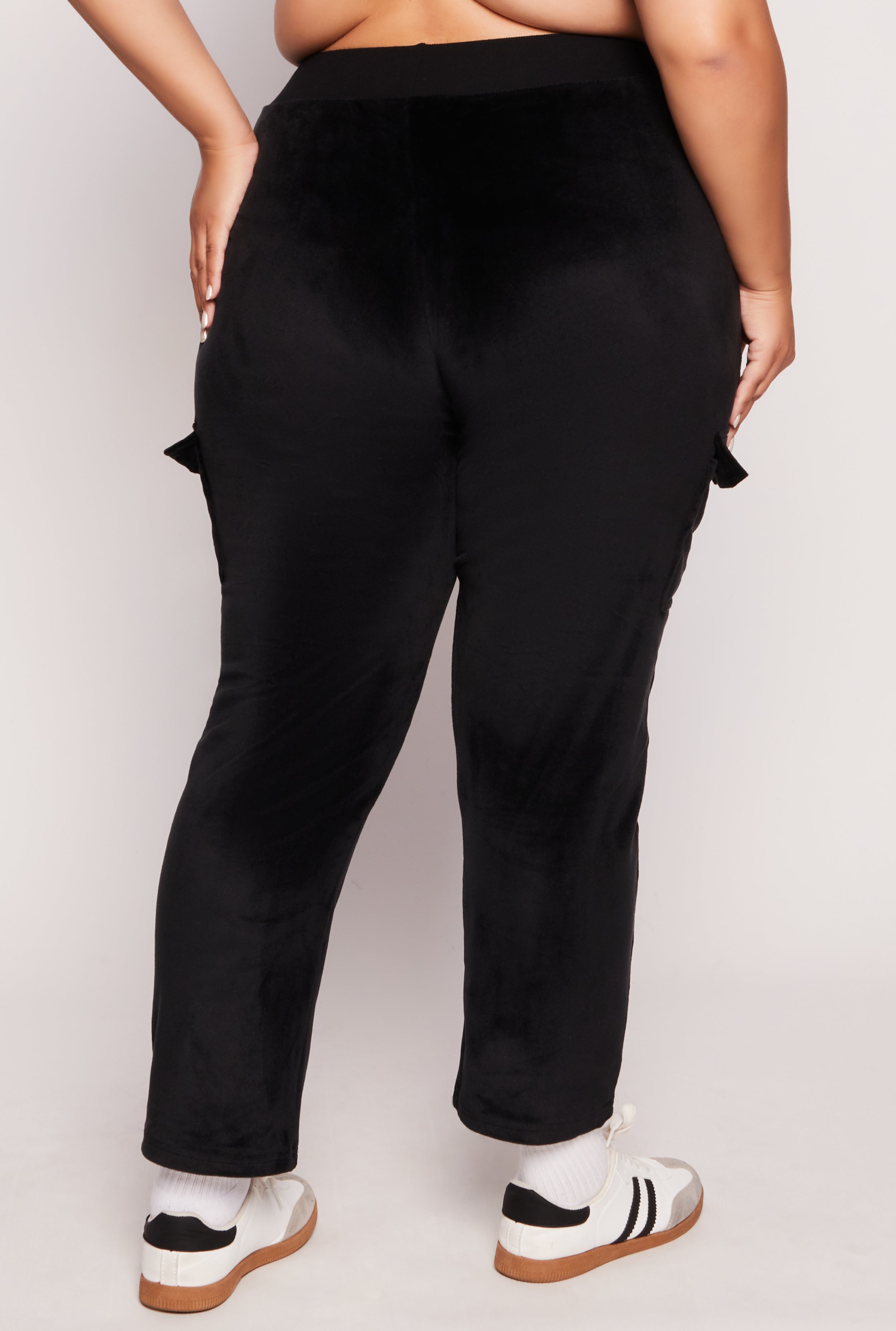 Plus Size Rocawear Rhinestone Velour Cargo Pants、mySite、camillekostekn