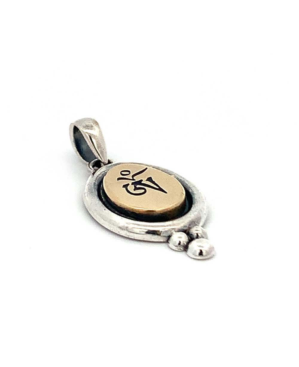 Sterling Silver And Brass Tibetan Om Pendant、mySite、topwebapps