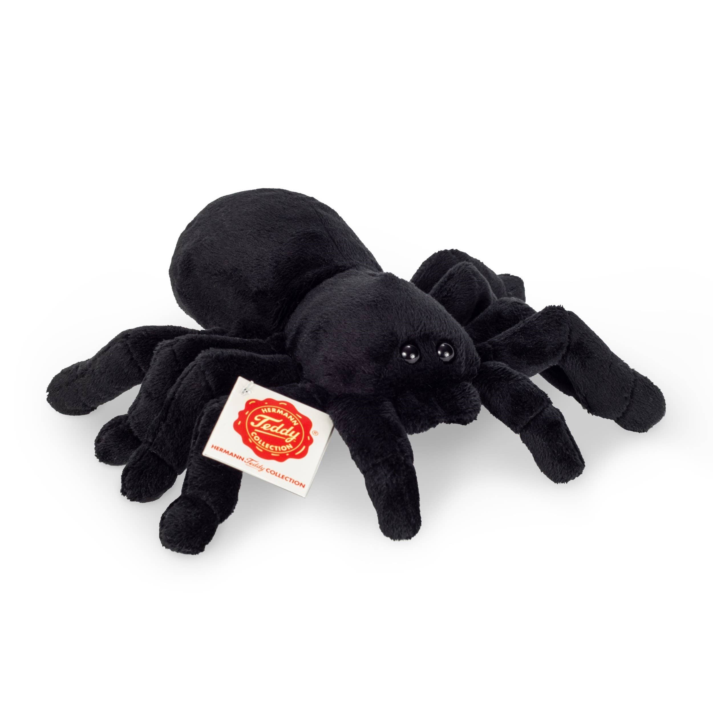 Black Fuzzy Realistic Spider 16 cm - Teddy Hermann Plush Toys、mySite、g9winljtr
