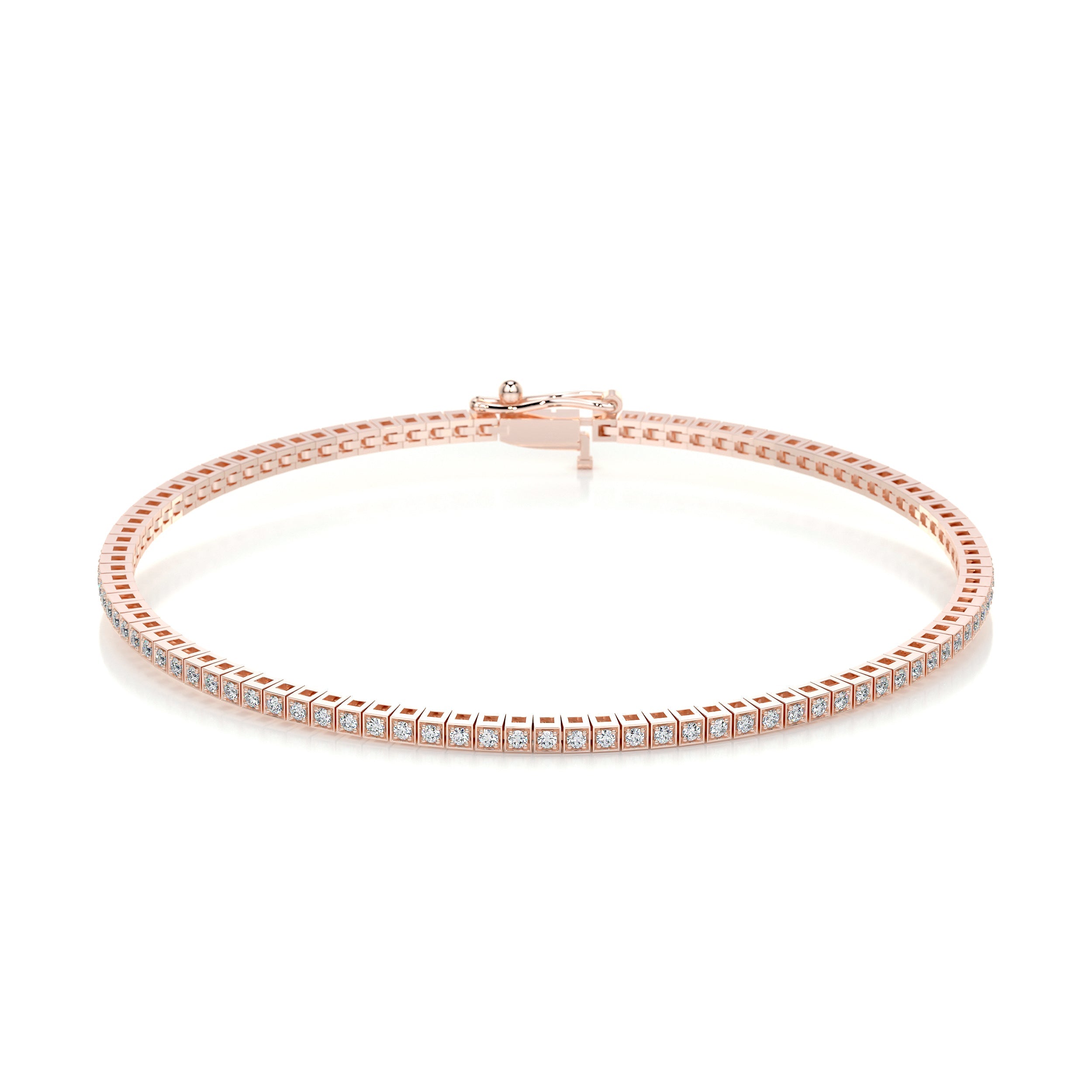 Lee Diamond Lab Grown Tennis Bracelet (1.00 Carat) -14K Rose Gold、mySite、hinf8tx79
