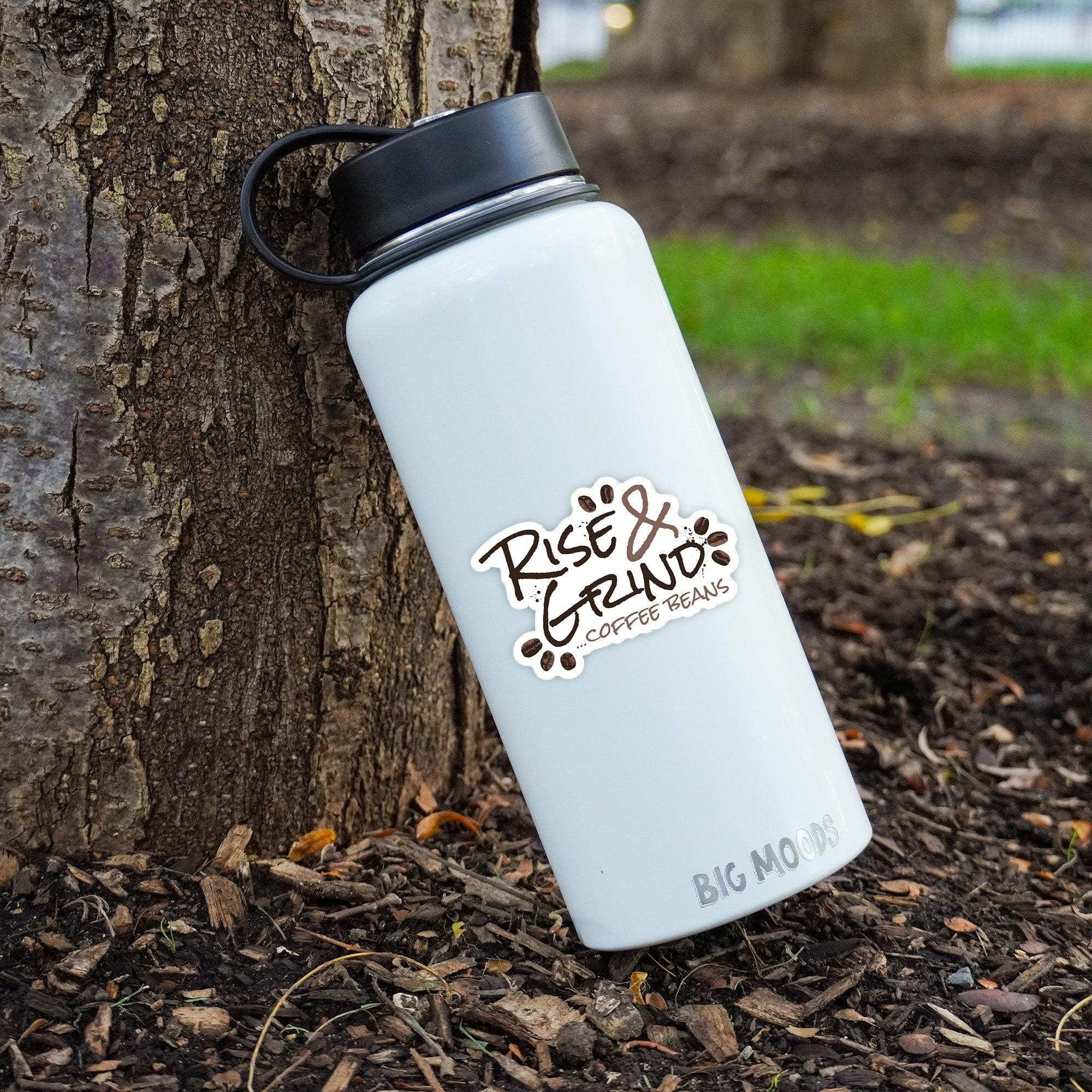  Rise & Grind Coffee Beans Coffee Sticker、mySite、elrpsem3k