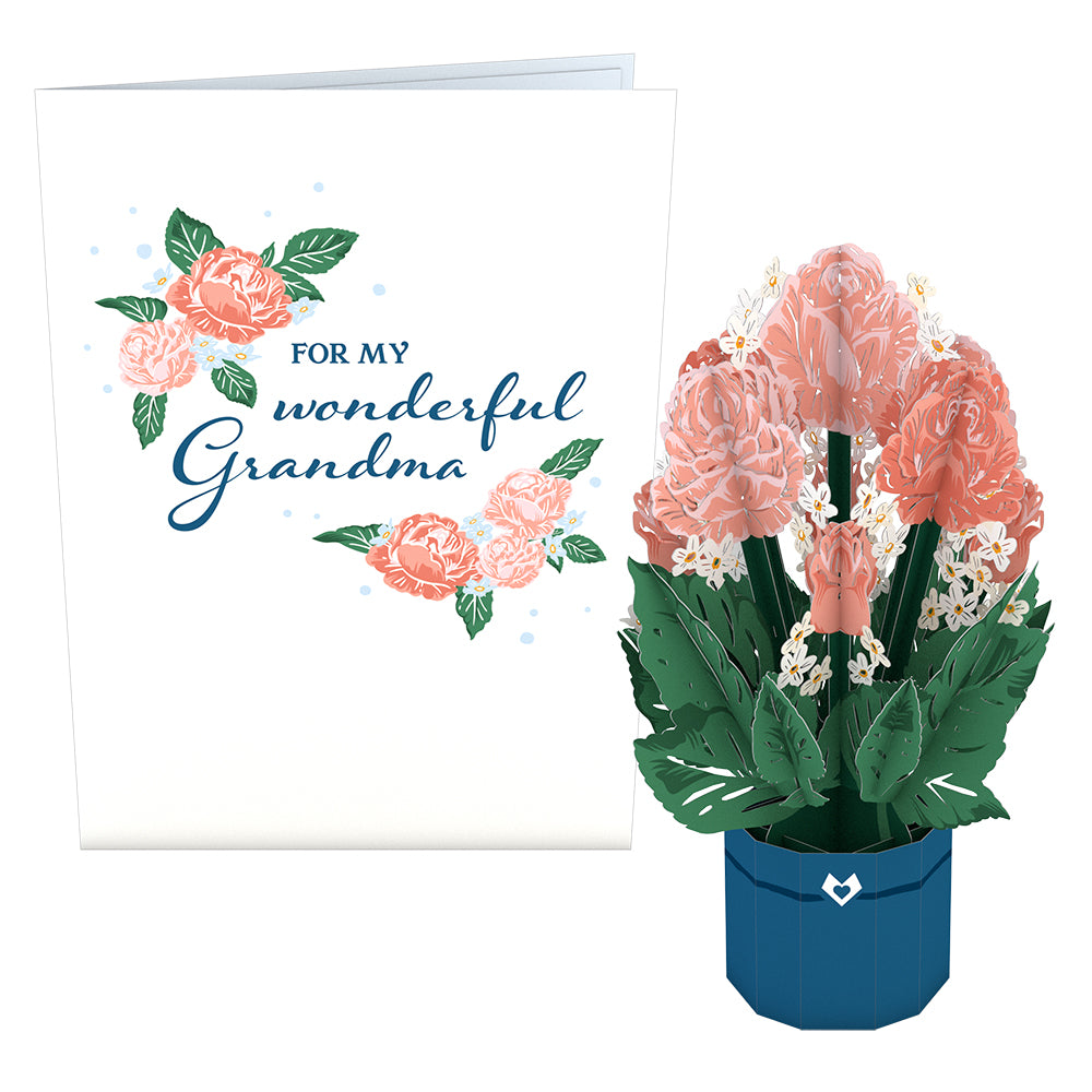For My Wonderful Grandma Card with Mini Bouquet、mySite、solidvoid
