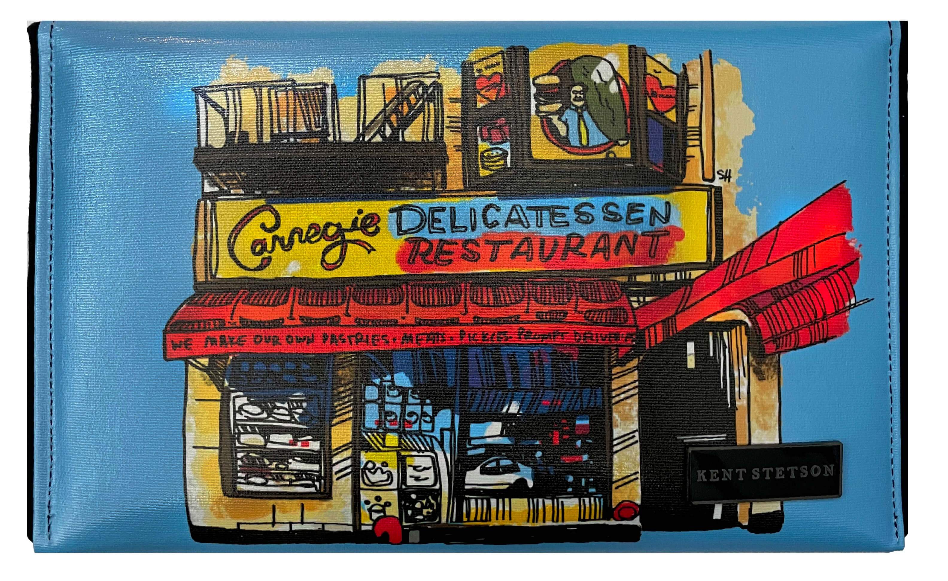 Carnegie Deli Clutch by Kent Stetson - Blue or Black、mySite、topwebapps