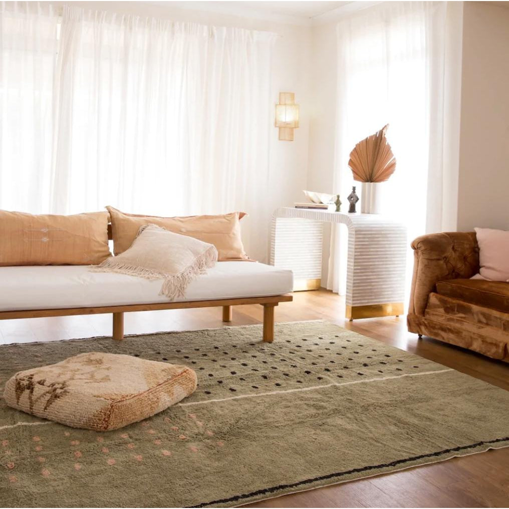 Grid Green Washable Cotton Area Rug、mySite、gigharbornorthrealestate