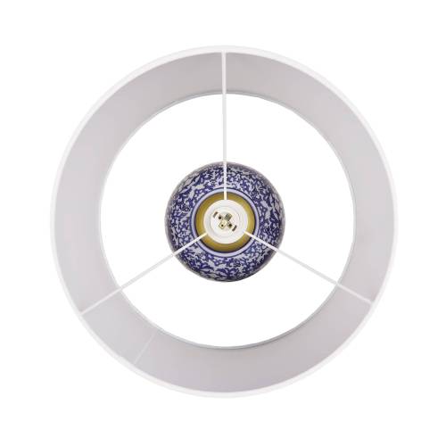 Blue Ceramic Ginger Jar Table Lamp、、eastwooduniform