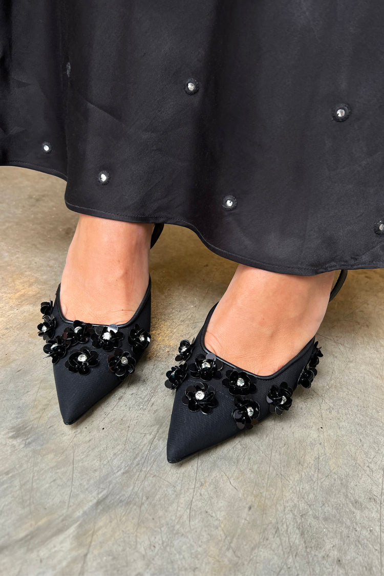 Black Bead Bimba Slingback Shoes、mySite、solidvoid