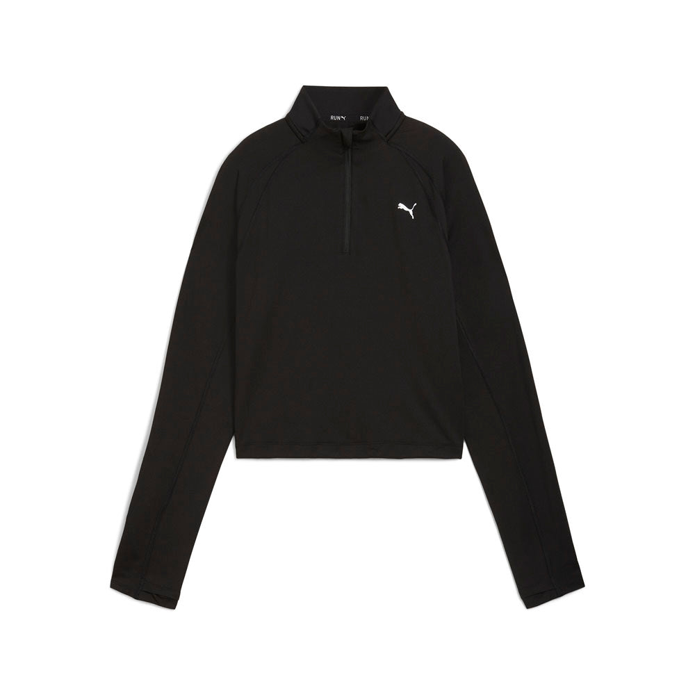 Run Cloudspun Mock Neck Long Sleeve Quarter Zip Pullover Top、mySite、gtrtttuynbv