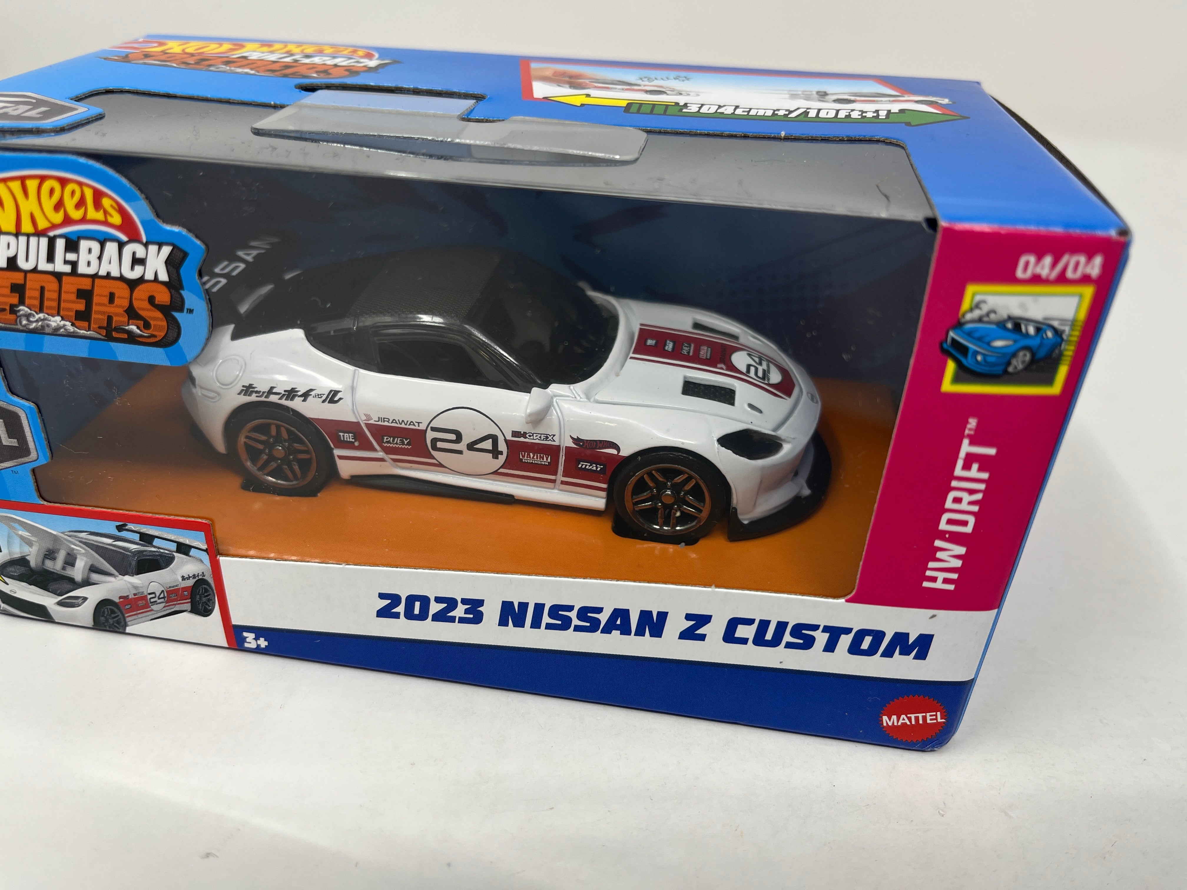 2023 Nissan Z * WHITE * 2024 Hot Wheels Pull-Back Speeders 1:43 scale Case F、mySite、hgirdovlk