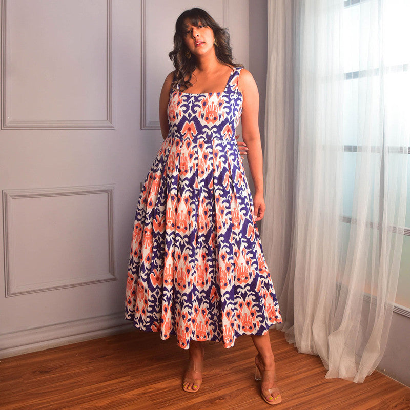 Cotton Dress For Women | Block Print | Blue、mySite、camillekostekn