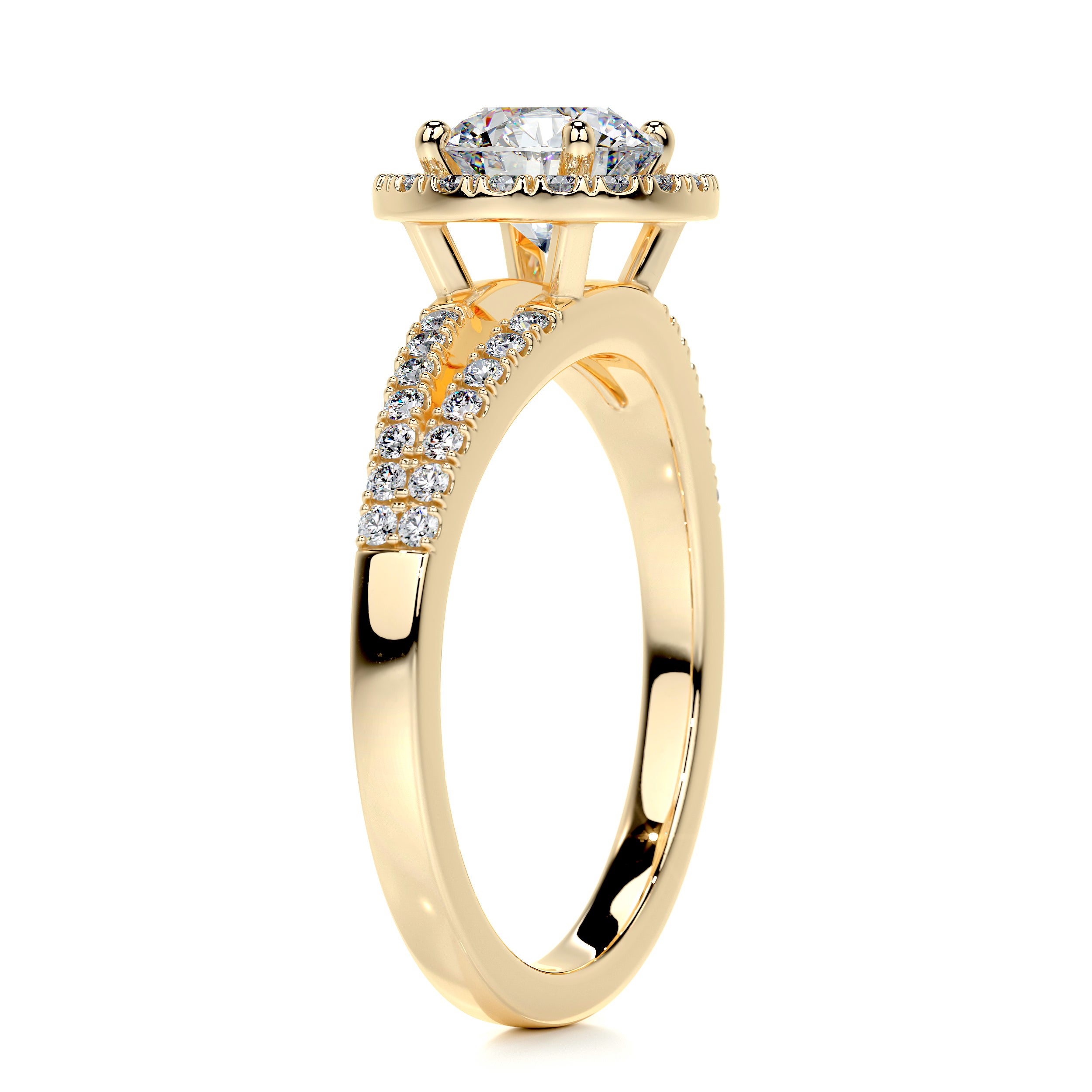 Hazel Moissanite & Diamond Ring -18K Yellow Gold、mySite、hinf8tx79