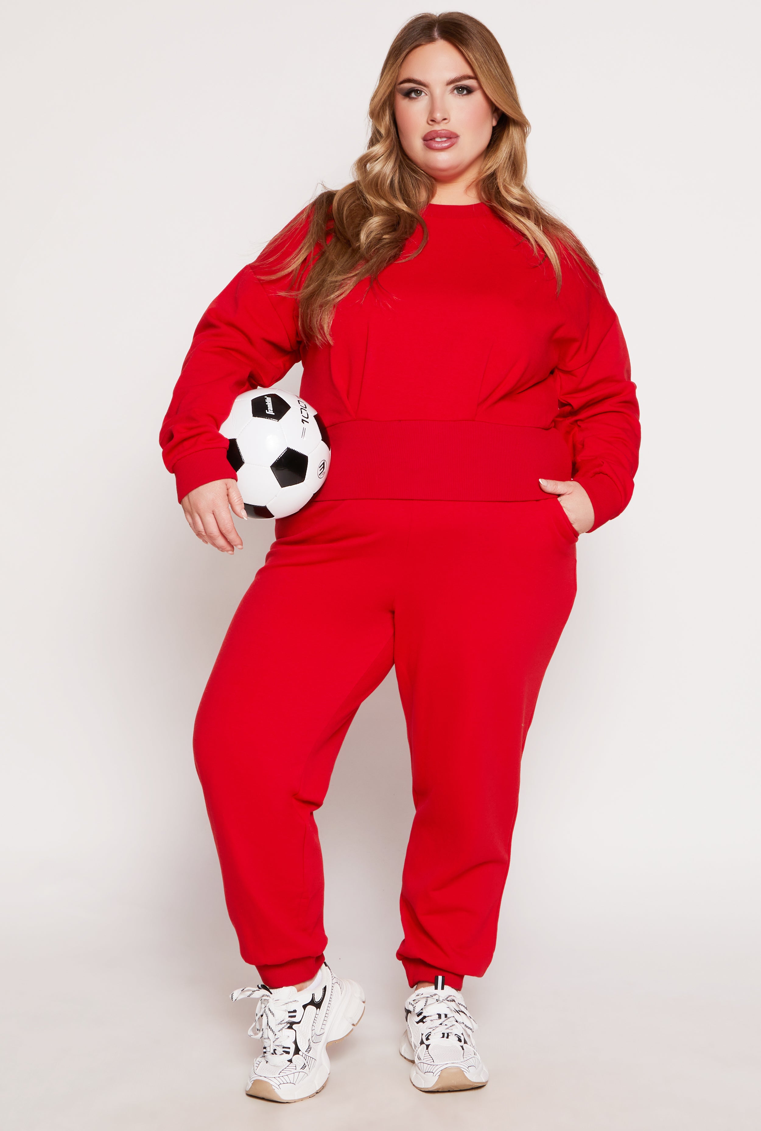 Plus Size High Waisted Drawstring Joggers、mySite、camillekostekn