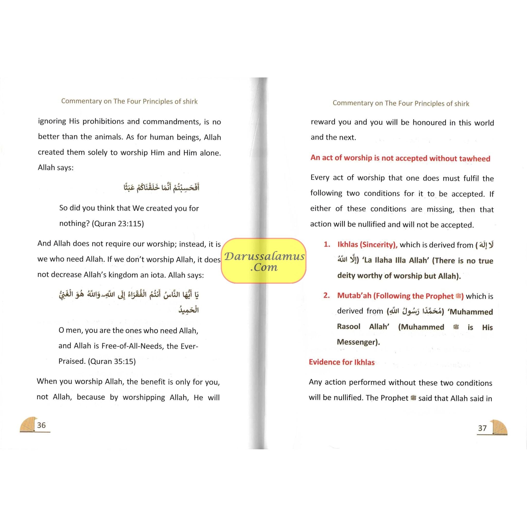 A Commentary on The Four Principles of Shirk By Shaikh Muhammad Ibn Abdul Wahhab R.A、mySite、topwebapps
